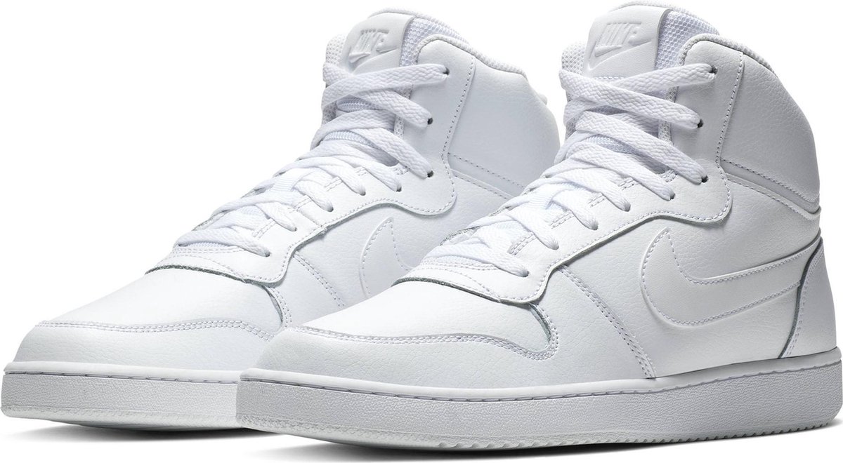 Nike Ebernon Mid Heren Sneakers - White/White