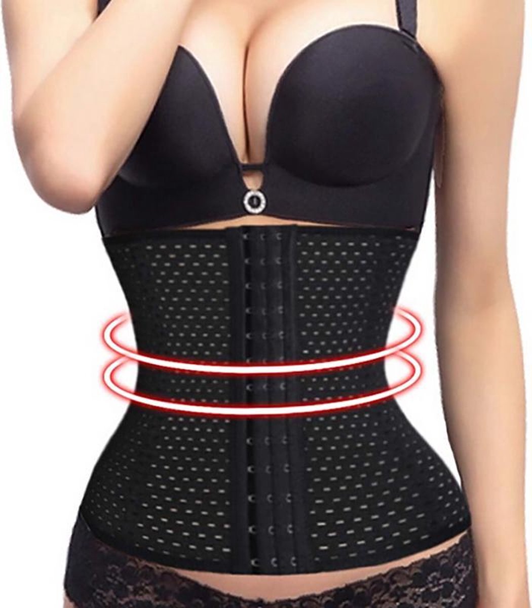 Goedkoopste Waist Trainer - XL - Buik Korset Belt - Body Shaper Trimmer Corset Band - Shapewear - vrouwen - slimming belt - zwart - afvallen