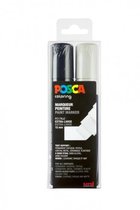 Posca stiften set 17K wit/zwart