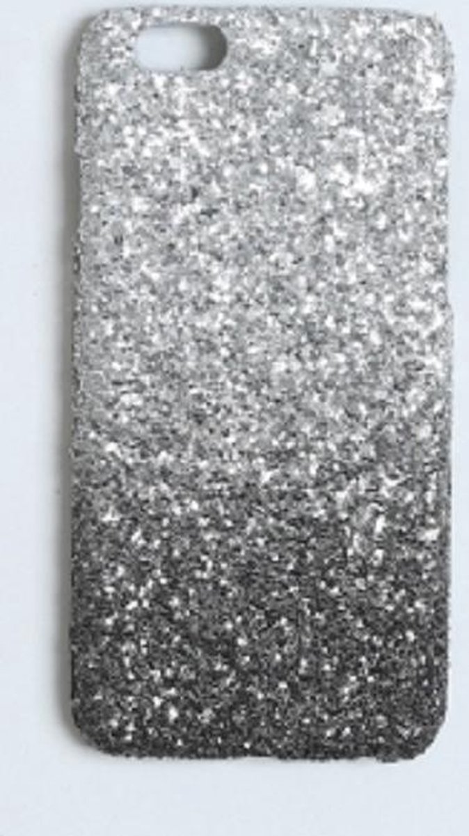 Iphone hoesje glitter zilver