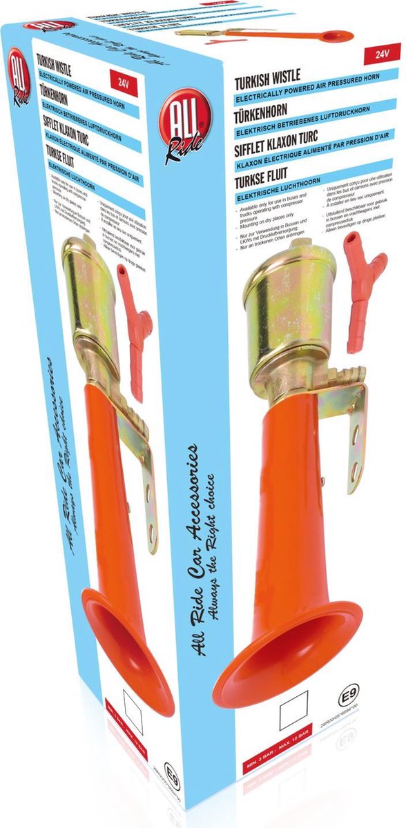 All Ride Turkse fluit luchthoorn - 24 volt - gursoy claxon Min.3 bar  luchtdruk nodig | bol.com