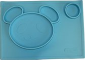 Anti-slip silicone 3D kinder placemat Beer Blauw | Kinderplacemat | Vaatwasser bestendig | Anti Slip | Super leuk | By TOOBS