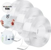 RX Goods 9 Meter Ultra Sterke Nano Tape Dubbelzijdig – Transparant - Herbruikbaar & Uitwasbaar