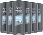 Dove Men Clean Comfort Douchegel - 6 x 250 ml - Voordeelverpakking
