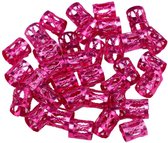Beads for Braids - Dreadlock Haar Ringen - Extension Kralen - 25 stuks - Roze