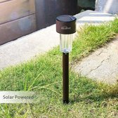 Kealive Solar Lights 6 LED Garden Solar Post Lights Roestvrij staal Waterdicht voor Yard, Pathwaysand Lawn, 1.2V (LT-SO1)