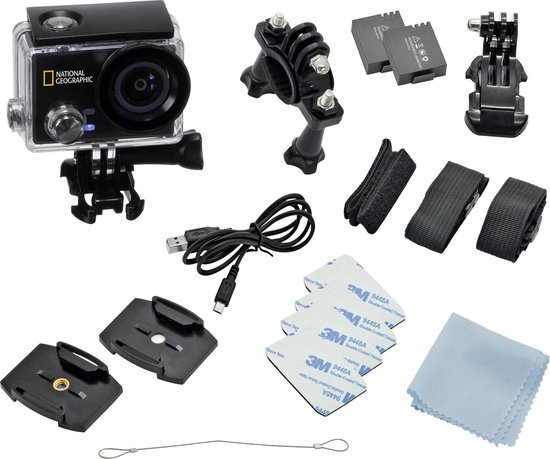 National Geographic Actioncam Explorer 4S- 4K Ultra HD – 30fps - incl. WLAN  en Accessoires | bol.com