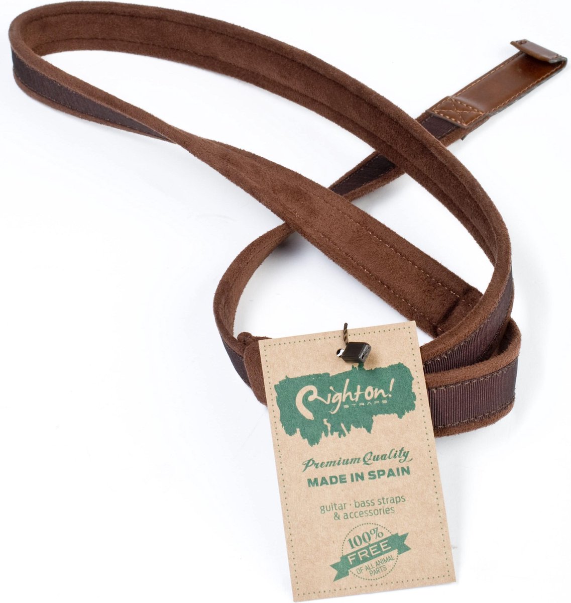 RightOn! Straps Nylon Hook Brown - Gitaarband