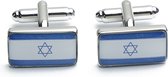 Manchetknopen - Israelische Vlag Blauw Wit