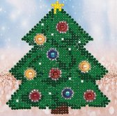Diamond Painting Volwassenen - Ronde Steentjes - Volledig Pakket - Hobby - Diamond Dotz® - DD2.036 - Kleine kerstboom met ballen 13.54 x 13.54cm