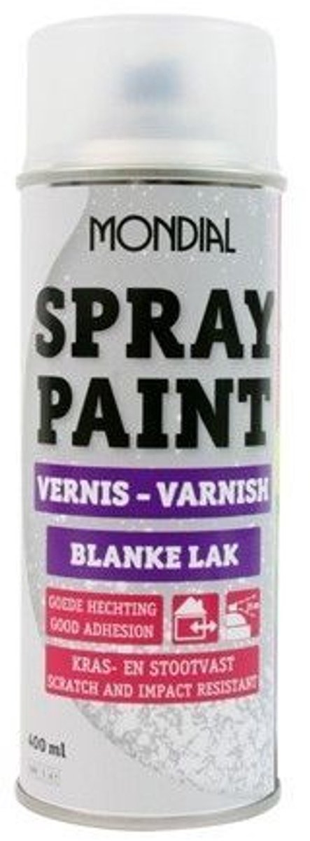 Mondial Spray Paint blanke lak 400ml