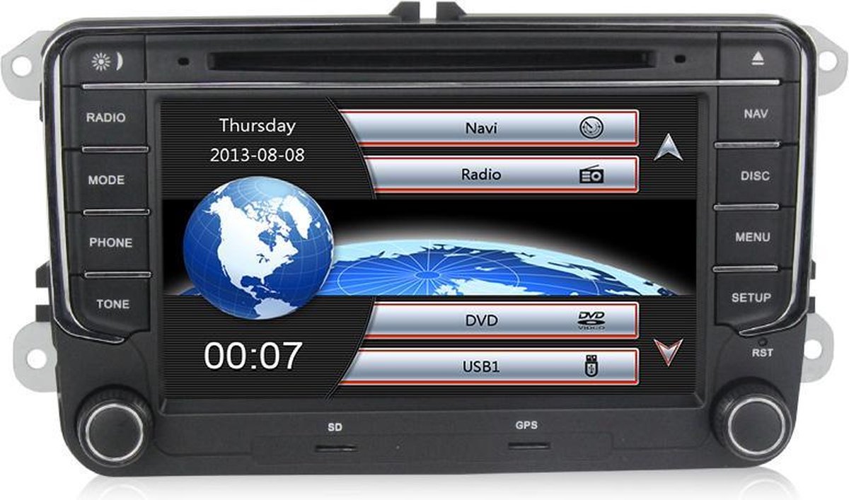 Autoradio VOLKSWAGEN-SEAT-SKODA (GPS-DVD-BT-USB-SD)+ Caméra de recul