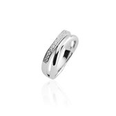 Jewels Inc. Ring - Zirkonia Wit - Gerhodineerd Sterling Zilver - Maat 62