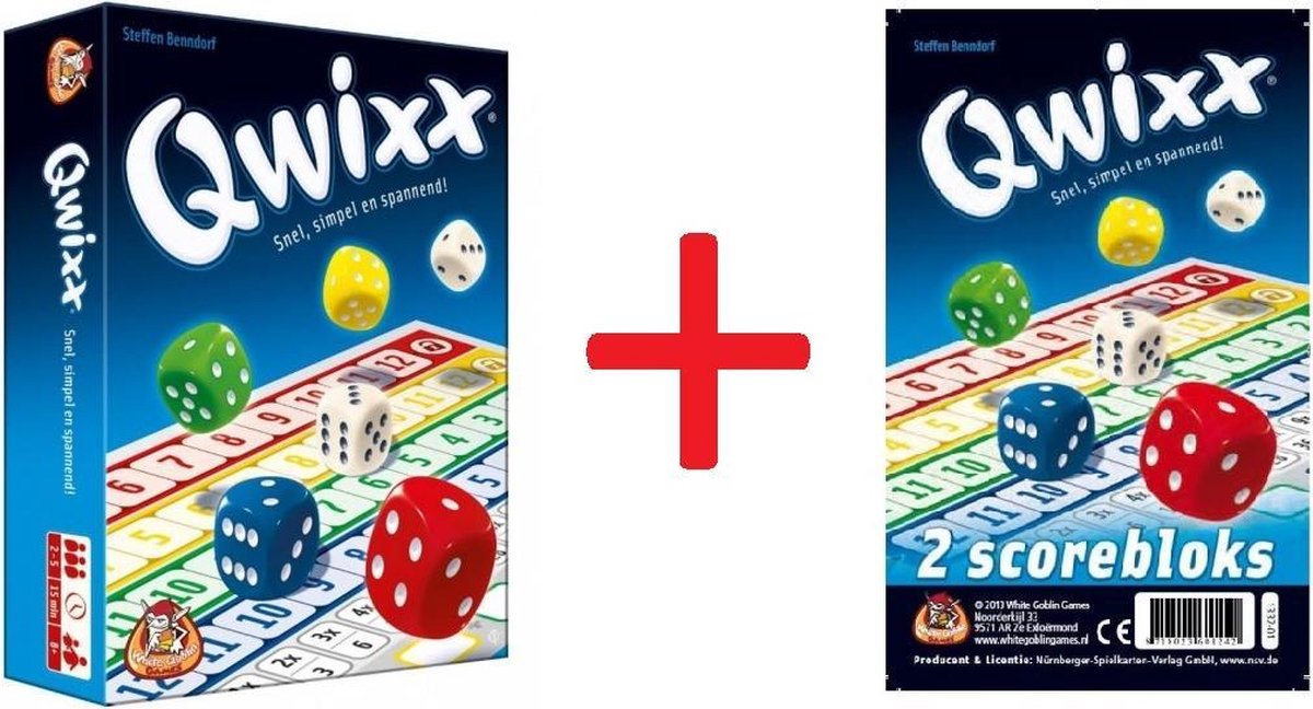 Qwixx set - Dobbelspel - met 2 extra scoreblocks