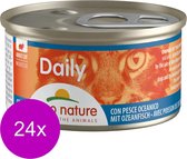 Almo Nature Natvoer voor Katten - Daily Menu Mousse - Glutenvrij - Graanvrij - 24 x 85g - Mousse met Oceaanvis - 24 x 85 gram