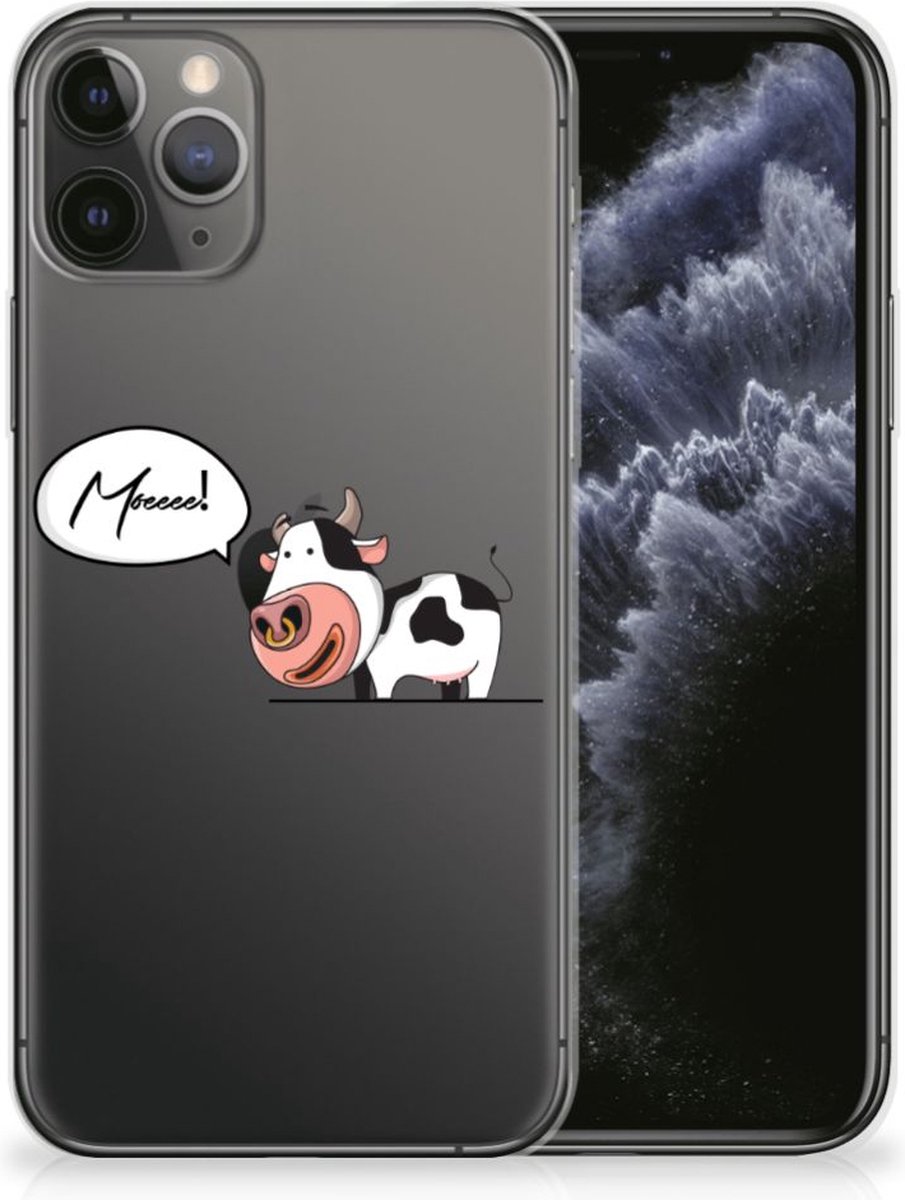 TPU Hoesje voor Apple iPhone 11 Pro Telefoonhoesje met Naam Cow