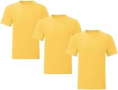Senvi 3 pack T-Shirts Ronde hals - Maat S - Kleur Sunflower
