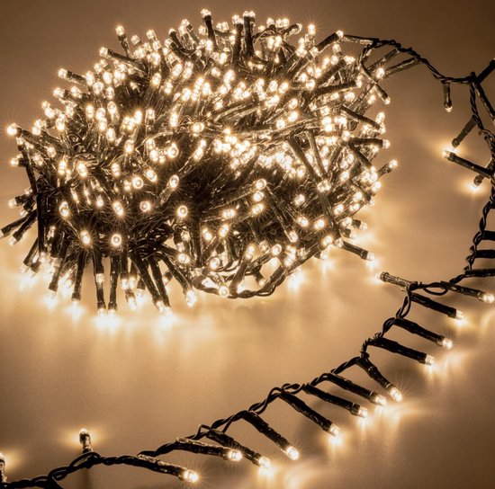 Kerstverlichting cluster - 27 meter - LEDs Warm wit Voor binnen &... | bol.com