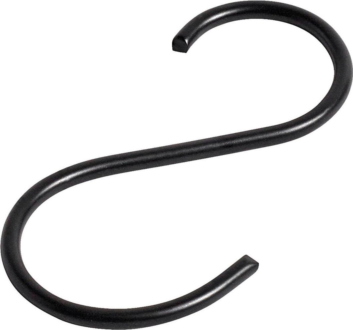 Kapstok haak zwart slim 10 cm