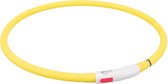 Trixie lichtgevende halsband USB Flash silicone, XS–XL: 70 cm/ø 10 mm, geel