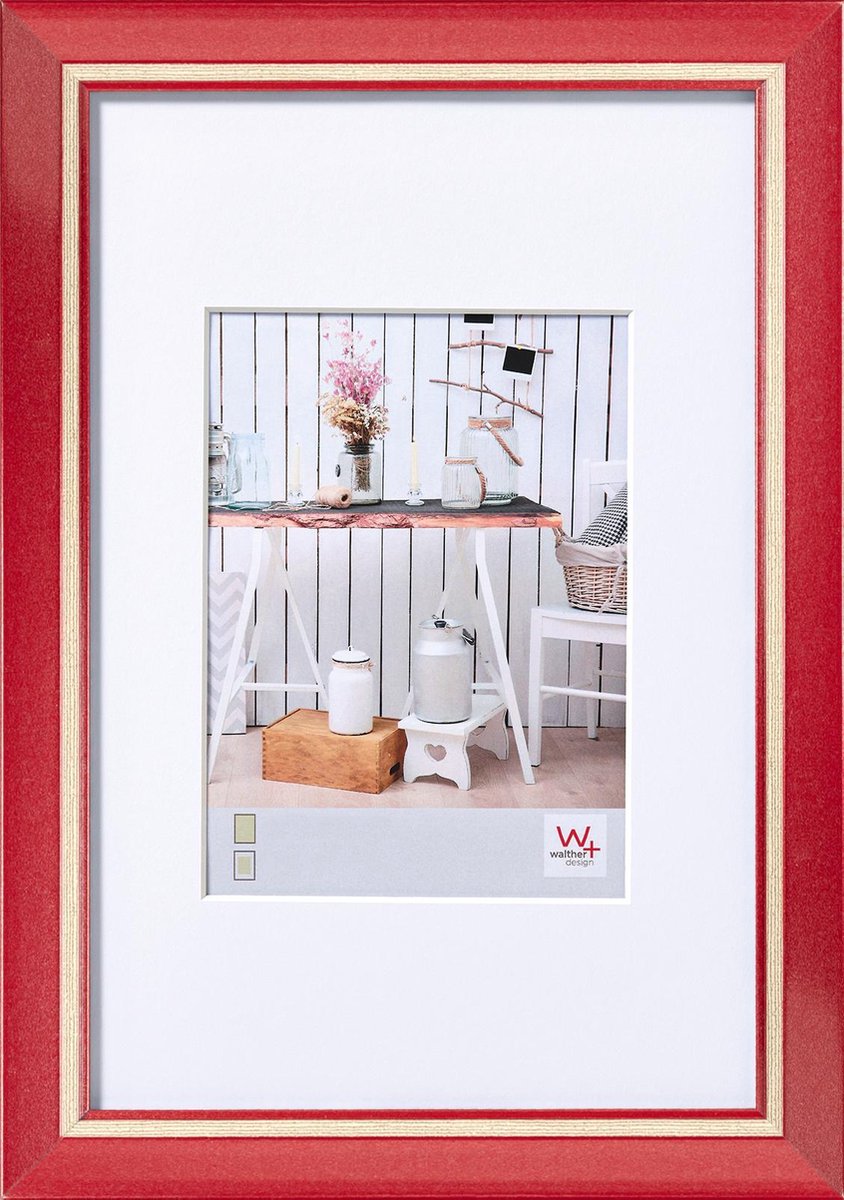 Walther Chalet - Fotolijst - Fotoformaat 24x30 cm - Rood