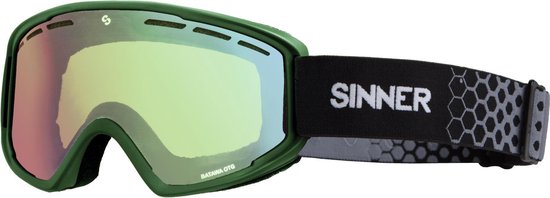 Sinner Batawa OTG Unisex Skibril - Mosgroen (Groene lens)