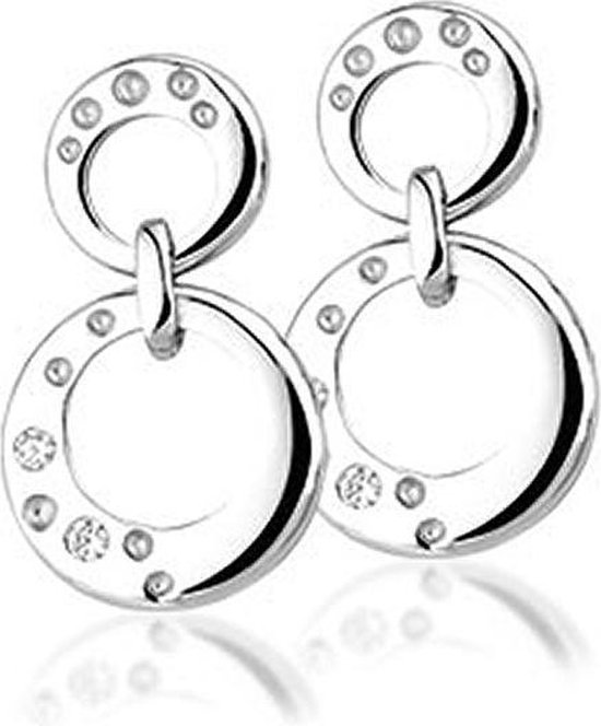 Kleine oorringen gerhodineerd zilver - Echt Zilveren Sieraden