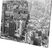 Manhattan | New York  | Zwart-wit | Plexiglas | Foto op plexiglas | Wanddecoratie | 150 CM x 100 CM | Schilderij | Aan de muur | Steden