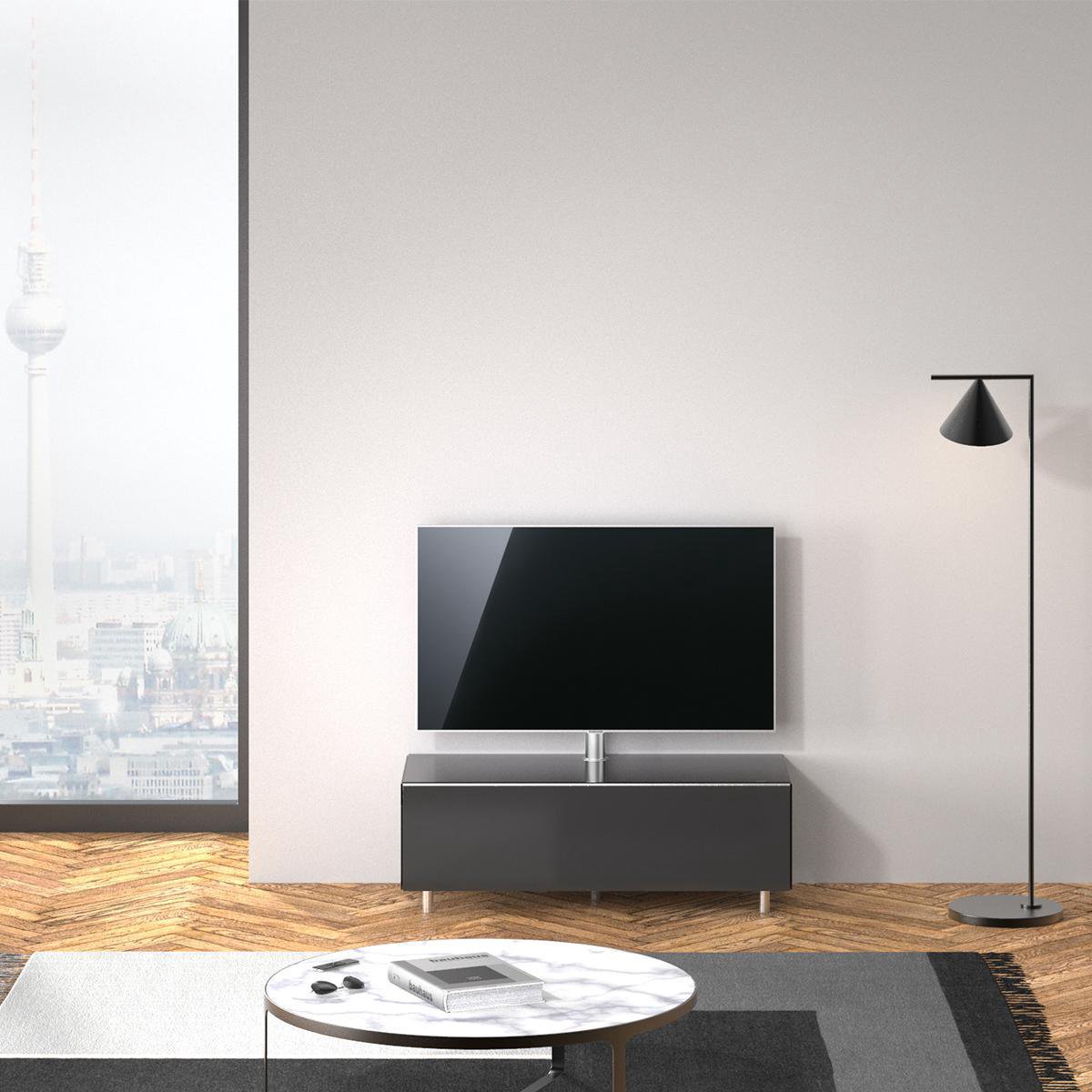 Spectral Just-Racks - | tv-meubel hoogglans bol breed | in 1.10m JRL1100T-BG zwart
