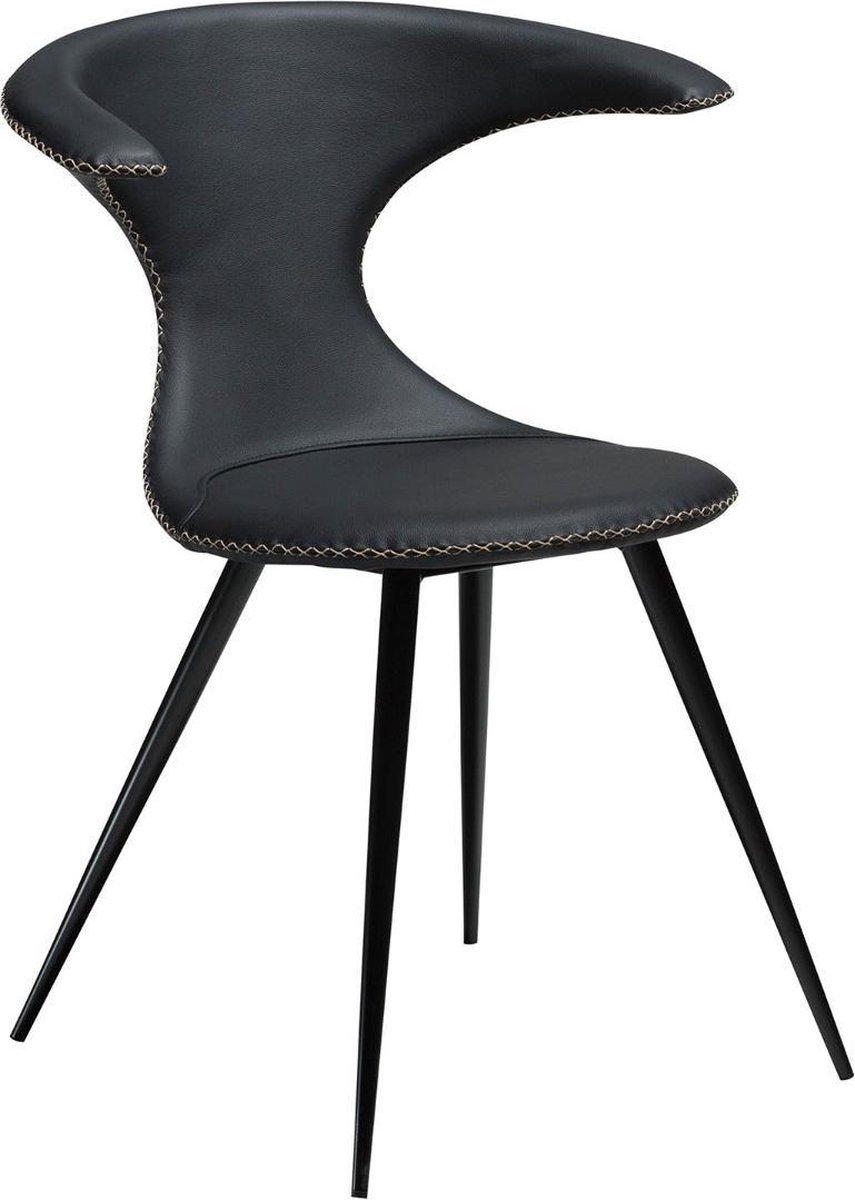 Dan-Form eetkamerstoel flair leder zwart 82 x 64 x 56 (2 stuks)