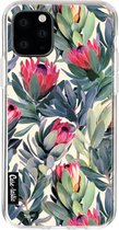 Casetastic Apple iPhone 11 Pro Hoesje - Softcover Hoesje met Design - Painted Protea Print