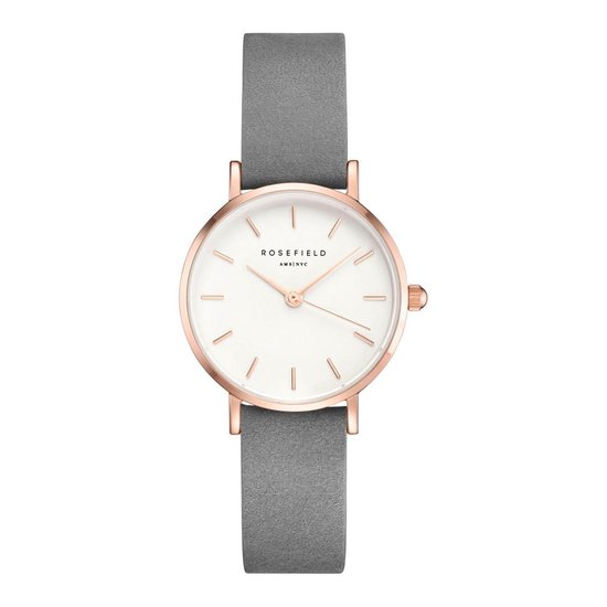 Rosefield The Small Edit Elephant Grey/Rosegold horloge - Grijs | bol.com