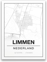 Poster/plattegrond LIMMEN - 30x40cm