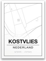 Poster/plattegrond KOSTVLIES - 30x40cm