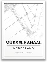 Poster/plattegrond MUSSELKANAAL - 30x40cm