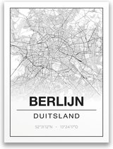 Poster/plattegrond BERLIJN - 30x40cm