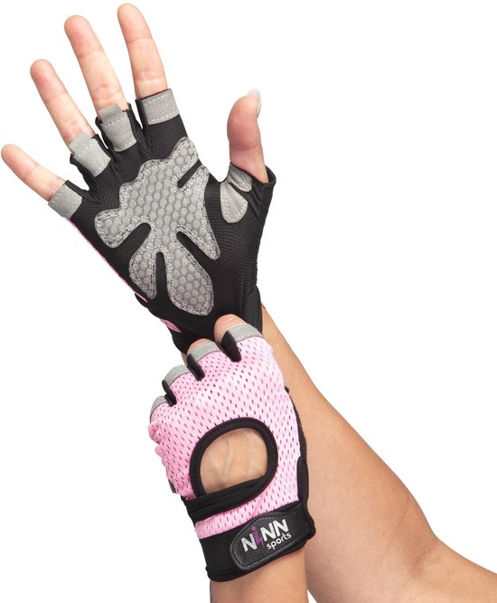 NINN Sports Lady gloves S (Roze) - Dames fitness handschoenen - Sport handschoenen dames - Grip Gloves - Fitnesshandschoenen Vrouwen - NINN Sports