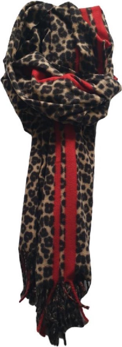 Warme dames sjaal panterprint luipaard tijgerprint - leopard - luipard met  rode streep | bol.com