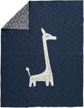 Fresk - Gebreide deken - Baby Deken - Giraf Indigo 80x100cm