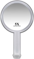 Gérard Brinard handspiegel acryl spiegel transparant - 5x vergroting - Ø13cm - make up spiegel