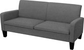 Bankstel 2-zits Stof Donkergrijs (Incl FLEECE deken) - Loungebank - Woonkamer bank - Sofa - Tweezitsbank - Zitbank