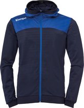 Kempa Emotion 2.0 Hooded  Sportjas - Maat 152  - Unisex - navy'blauw
