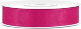 Grosgrain grof lint, kleur fuchsia / donker roze, 15 mm - 25 meter