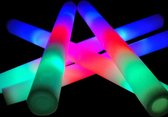 LED Foam sticks, lichtstaaf, lichtbuis, multicolor - 75 stuks