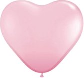 Roze Hart Ballonnen 13cm - 100 stuks