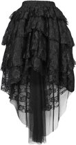 Attitude Holland High low rok -XXXL/XXXXL- Victorian skirt Gothic, vampire, victoriaans Zwart