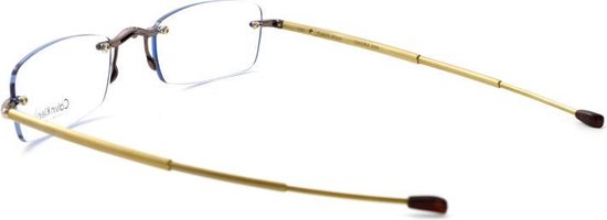 Calvin Klein opvouwbare leesbril CR3 209 Goud/Tan | bol.com
