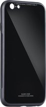 back cover met gekleurd achterglas Geschikt voor iphone 5 / 5S / SE - zwart