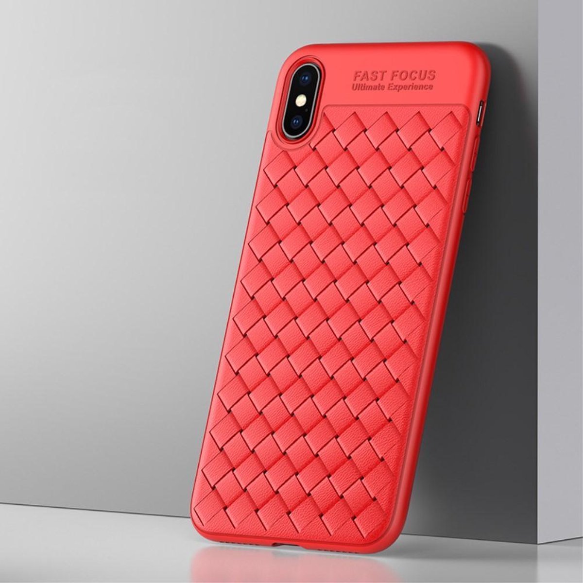 TPU Softcase - Iphone XS Max Hoesje - Rood - Usams