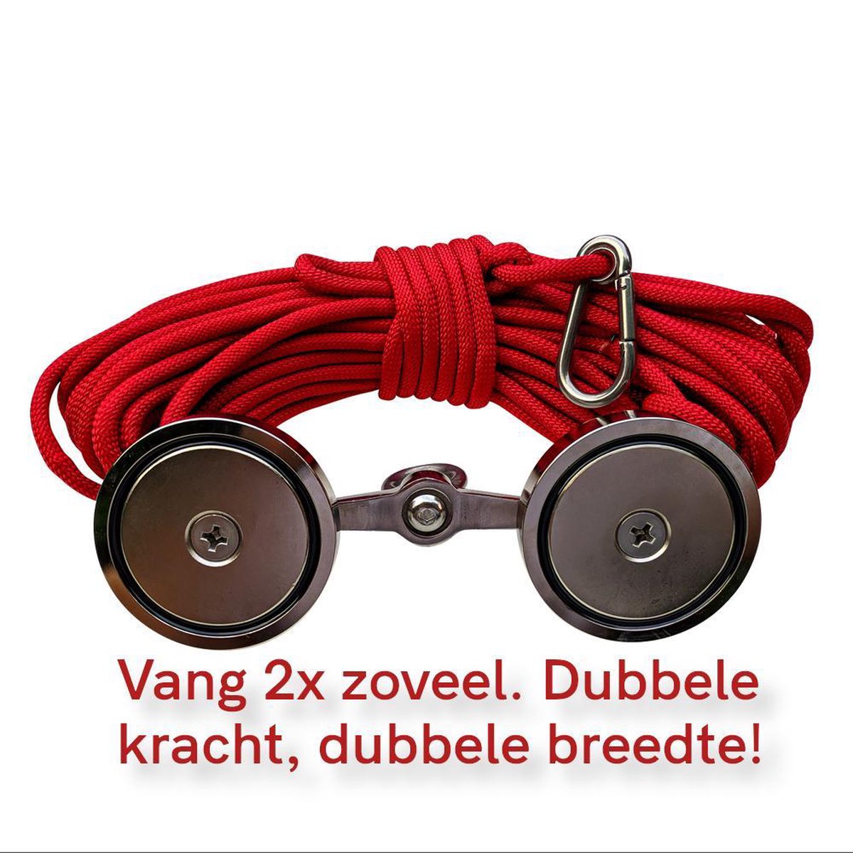 Aimant De Pêche Puissance 180 Kg - Néodyme N52 Avec Corde 20 M - Récupération Objets Métalliques Sous L'eau